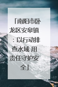 南阳市卧龙区安皋镇：以行动排查水域 用责任守护安全