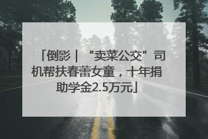 倒影｜“卖菜公交”司机帮扶春蕾女童，十年捐助学金2.5万元