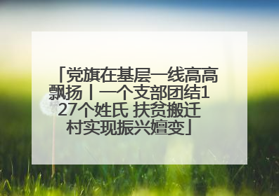 党旗在基层一线高高飘扬丨一个支部团结127个姓氏 扶贫搬迁村实现振兴嬗变