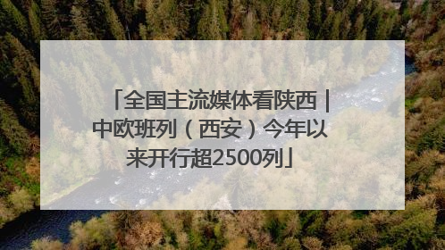 全国主流媒体看陕西｜中欧班列（西安）今年以来开行超2500列