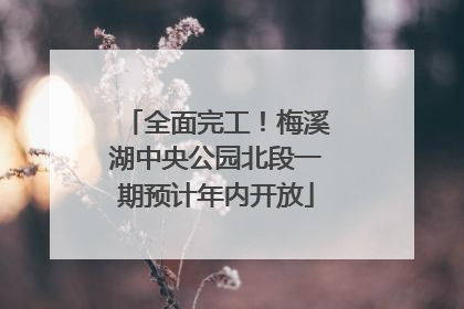 全面完工！梅溪湖中央公园北段一期预计年内开放
