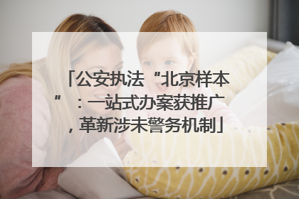 公安执法“北京样本”：一站式办案获推广，革新涉未警务机制