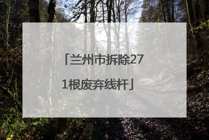 兰州市拆除271根废弃线杆