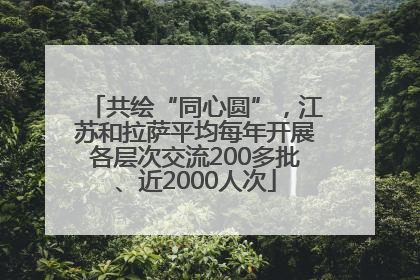共绘“同心圆”，江苏和拉萨平均每年开展各层次交流200多批、近2000人次