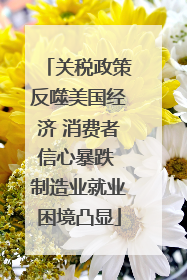 关税政策反噬美国经济 消费者信心暴跌 制造业就业困境凸显