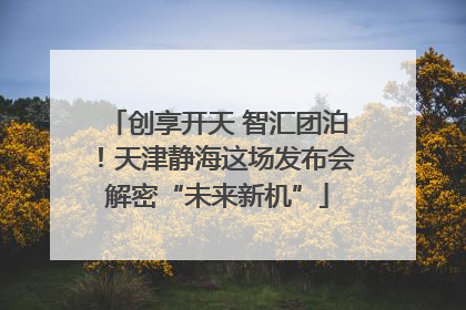 创享开天 智汇团泊！天津静海这场发布会解密“未来新机”