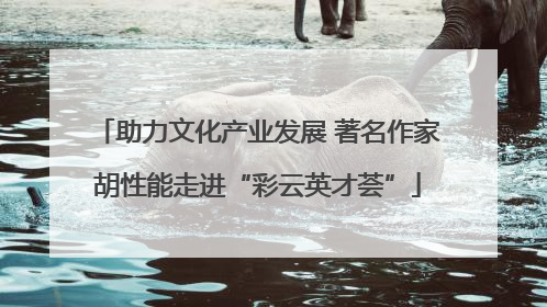 助力文化产业发展 著名作家胡性能走进“彩云英才荟”