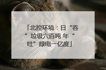 北控环境：日“吞”垃圾六百吨 年“吐”绿电一亿度
