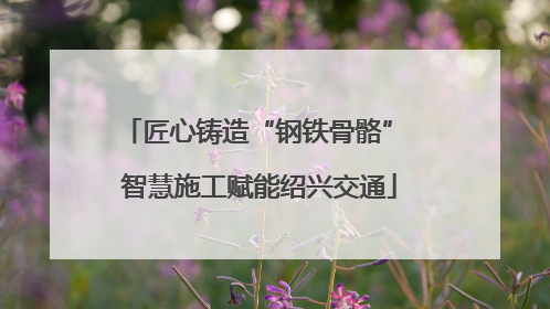 匠心铸造“钢铁骨骼” 智慧施工赋能绍兴交通