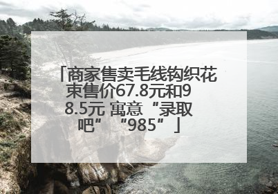 商家售卖毛线钩织花束售价67.8元和98.5元 寓意“录取吧”“985”