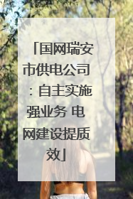 国网瑞安市供电公司：自主实施强业务 电网建设提质效