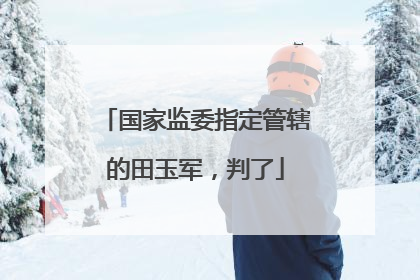 国家监委指定管辖的田玉军，判了