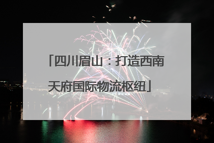 四川眉山：打造西南天府国际物流枢纽