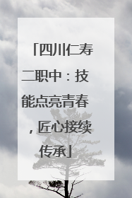 四川仁寿二职中：技能点亮青春，匠心接续传承