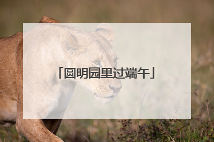 圆明园里过端午