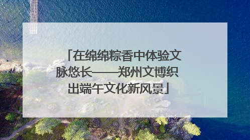 在绵绵粽香中体验文脉悠长——郑州文博织出端午文化新风景