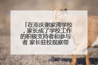 在重庆谢家湾学校，家长成了学校工作的积极支持者和参与者 家长驻校观察带来可喜变化