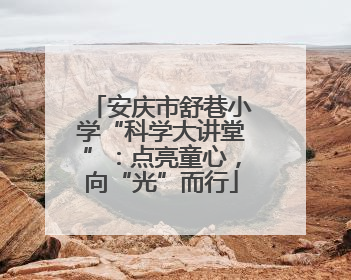 安庆市舒巷小学“科学大讲堂”：点亮童心，向“光”而行