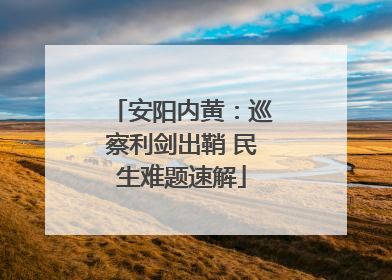 安阳内黄：巡察利剑出鞘 民生难题速解
