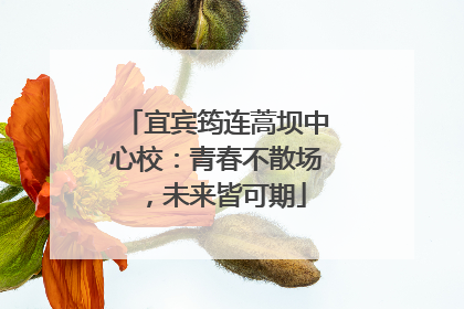 宜宾筠连蒿坝中心校：青春不散场，未来皆可期