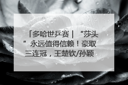 多哈世乒赛｜“莎头”永远值得信赖！豪取三连冠，王楚钦/孙颖莎就是最强混双