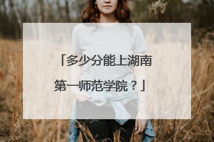 多少分能上湖南第一师范学院？