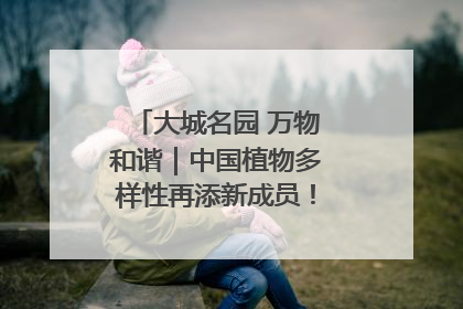 大城名园 万物和谐｜中国植物多样性再添新成员！它只在西藏墨脱