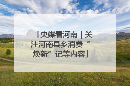 央媒看河南｜关注河南县乡消费“焕新”记等内容