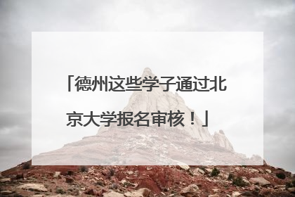 德州这些学子通过北京大学报名审核！