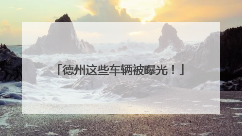 德州这些车辆被曝光！