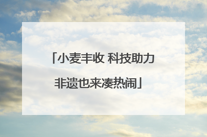 小麦丰收 科技助力 非遗也来凑热闹
