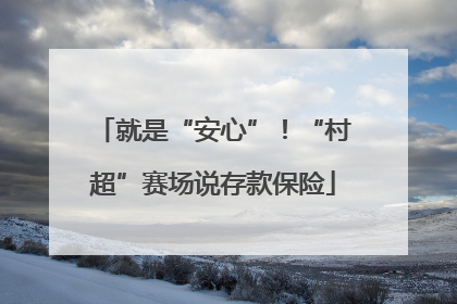 就是“安心”！“村超”赛场说存款保险