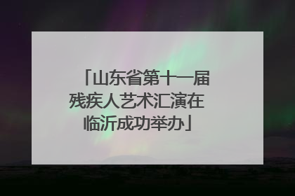 山东省第十一届残疾人艺术汇演在临沂成功举办