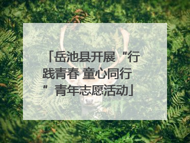 岳池县开展“行践青春 童心同行”青年志愿活动