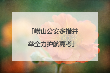崂山公安多措并举全力护航高考