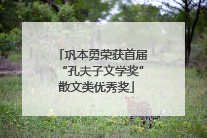 巩本勇荣获首届“孔夫子文学奖”散文类优秀奖