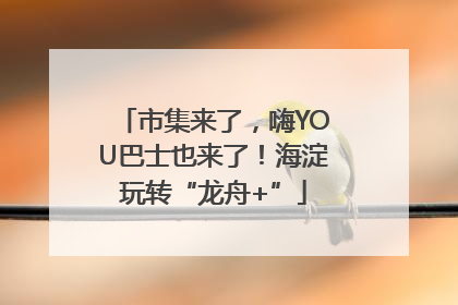 市集来了，嗨YOU巴士也来了！海淀玩转“龙舟+”