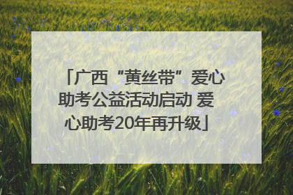 广西“黄丝带”爱心助考公益活动启动 爱心助考20年再升级