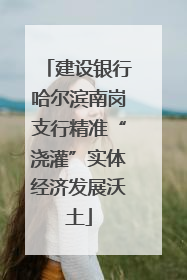 建设银行哈尔滨南岗支行精准“浇灌”实体经济发展沃土