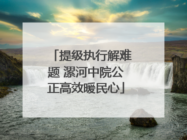 提级执行解难题 漯河中院公正高效暖民心