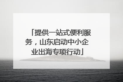 提供一站式便利服务，山东启动中小企业出海专项行动