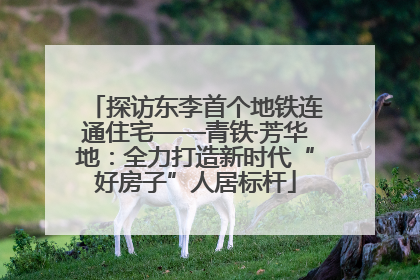 探访东李首个地铁连通住宅——青铁·芳华地：全力打造新时代“好房子”人居标杆