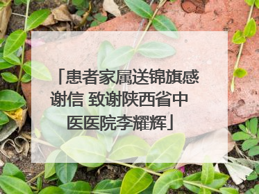 患者家属送锦旗感谢信 致谢陕西省中医医院李耀辉