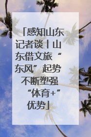 感知山东记者谈丨山东借文旅“东风”起势 不断塑强“体育+”优势