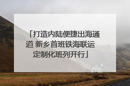 打造内陆便捷出海通道 新乡首班铁海联运定制化班列开行
