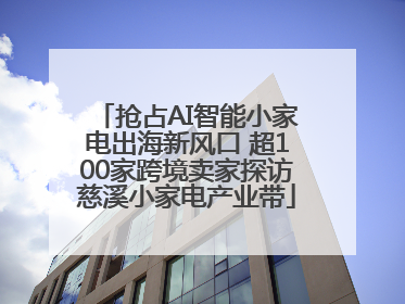抢占AI智能小家电出海新风口 超100家跨境卖家探访慈溪小家电产业带