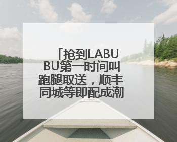 抢到LABUBU第一时间叫跑腿取送，顺丰同城等即配成潮玩经济参与者