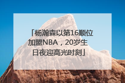 杨瀚森以第16顺位加盟NBA，20岁生日夜迎高光时刻