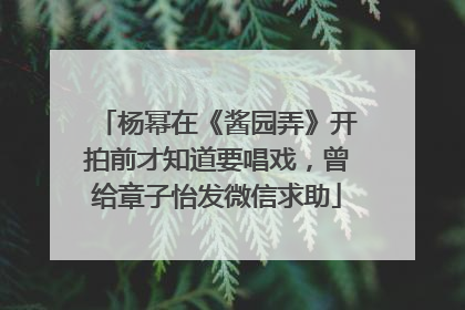 杨幂在《酱园弄》开拍前才知道要唱戏，曾给章子怡发微信求助