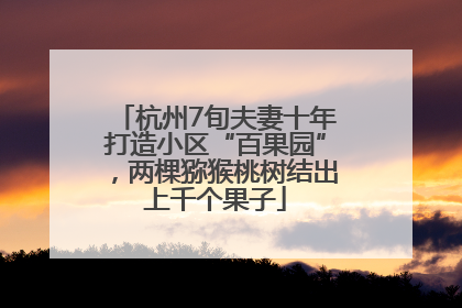 杭州7旬夫妻十年打造小区“百果园”，两棵猕猴桃树结出上千个果子